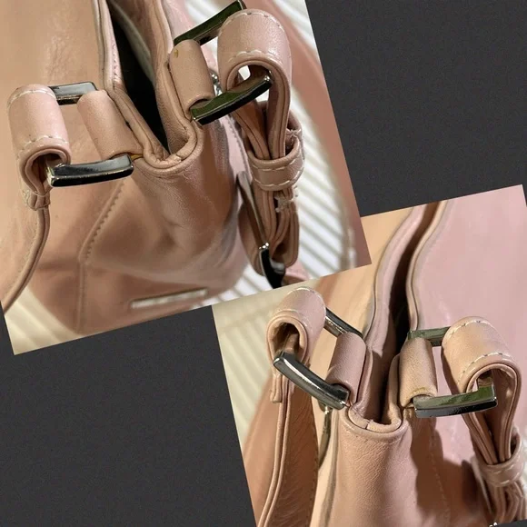 Perlina New York Pink Leather Shoulder Bag - Picture 15 of 16